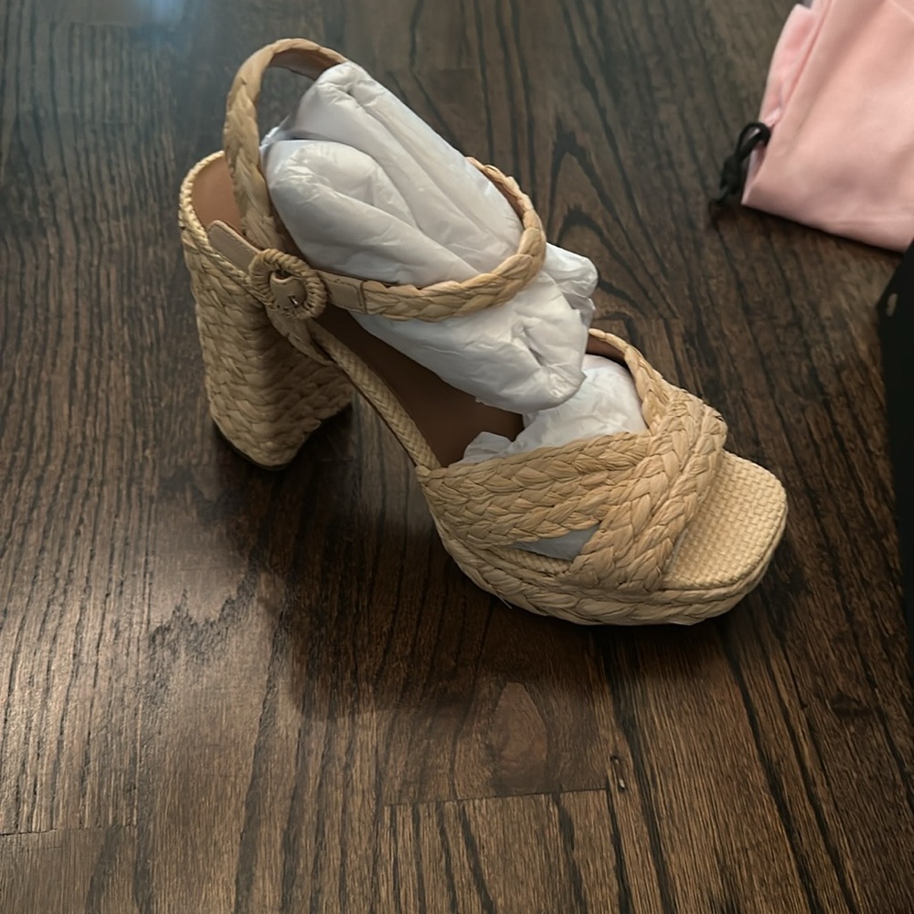 Kate spade new disco raffia braided 9.5 shoes - Picture 4 of 9